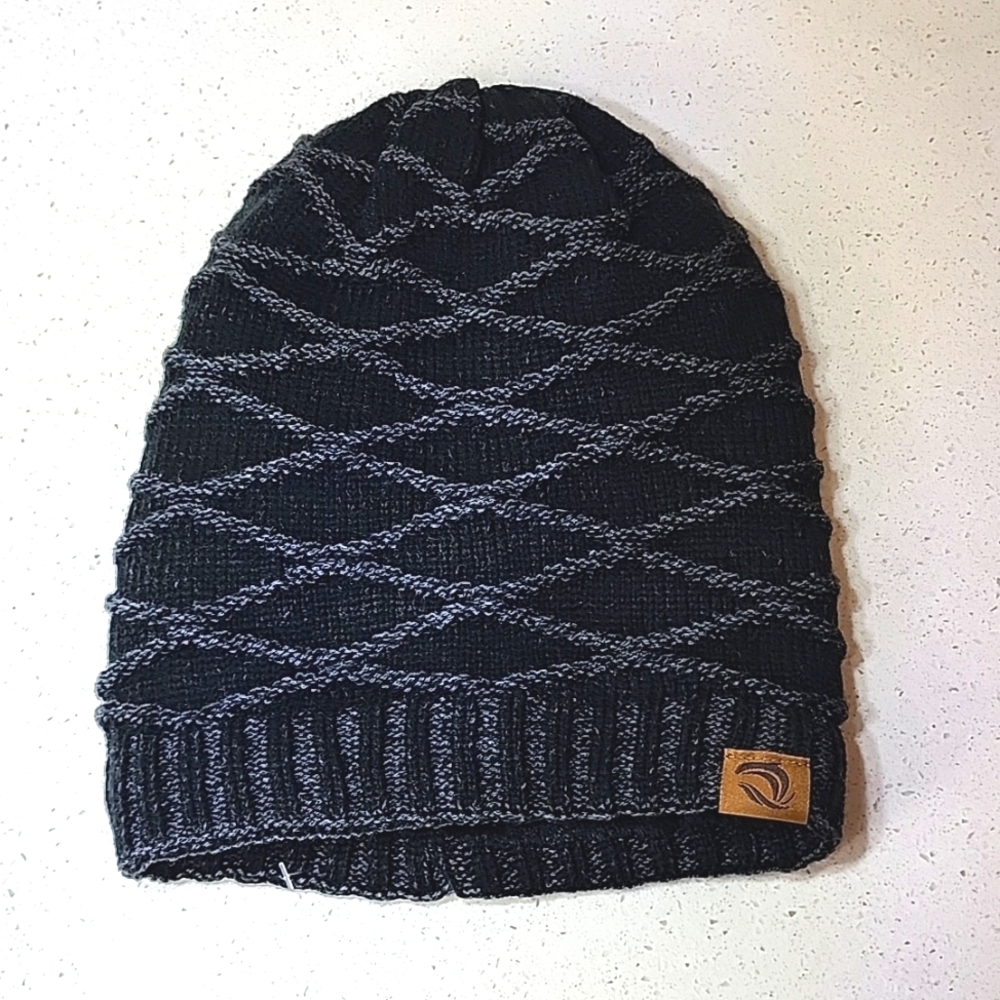 Textured knit  Beanie New No Tag Unisex Slouch